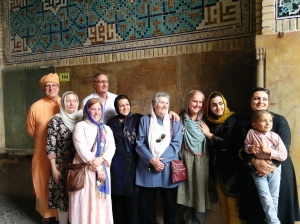 Group at the Imam Mosque - with new friends
